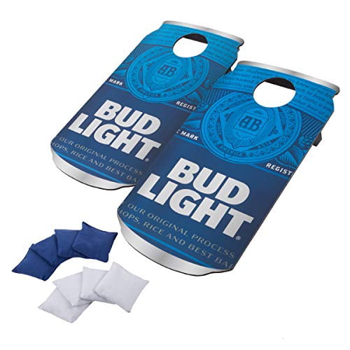 Bud Light Cornhole Outdoor Game Set, 2 Wooden Anheuser-Busch Can