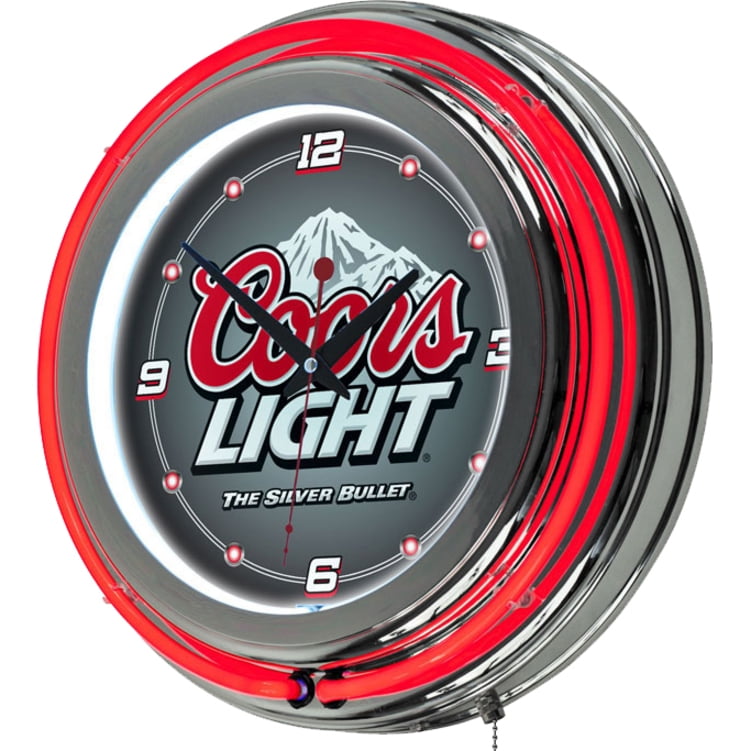Trademark Global Coors Light 14inch Neon Wall Clock
