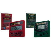 Trademark Global Electronic Handheld 5 in 1 Poker and Las Vegas Style BlackJack Game Bundle