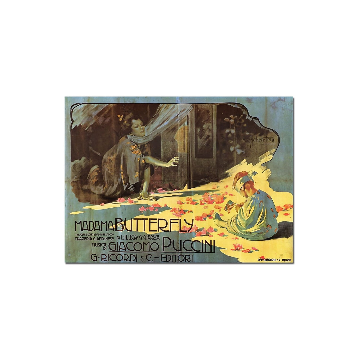 Madame Butterfly Canvas Art with Hidden Wooden Frame