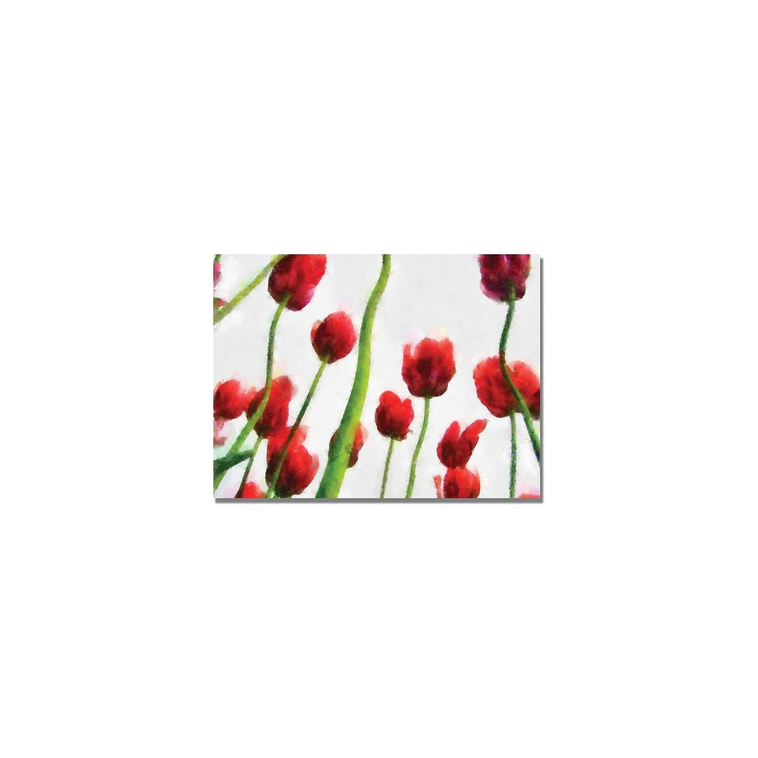 Trademark Global Michelle Calkins "Red Tulips from Bottom Up III" Canvas Art 35" x 47"