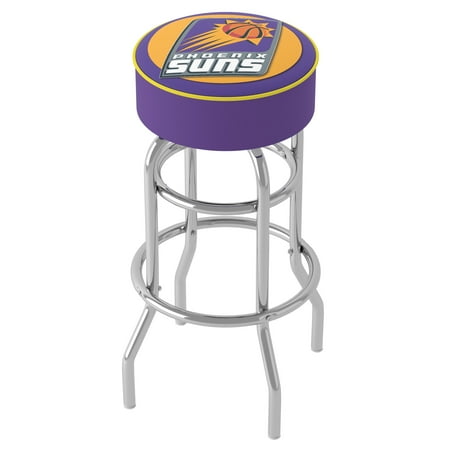 Phoenix Suns NBA Padded Swivel Bar Stool - Purple, Orange, Gray