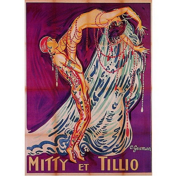 Trademark Global Paul Colin "Milly et Tillio" Canvas Art, 19" x 14"