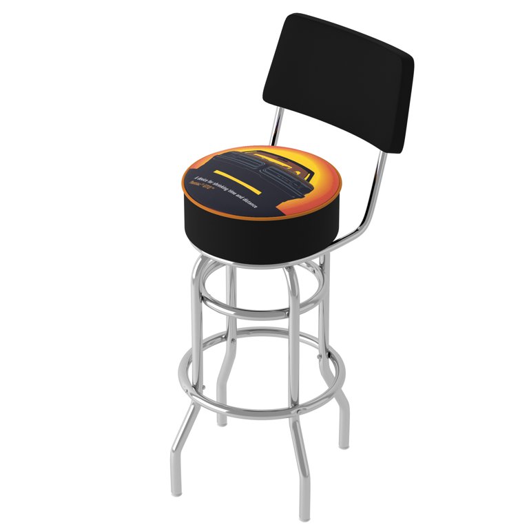 Trademark Global Pontiac GTO Time Distance Swivel Bar Stool with Back Walmart