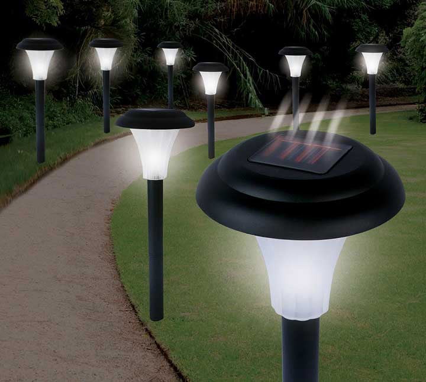 Trademark Global Set of 8 Bright Solar Accent Lights, Cordless - image 1 of 2