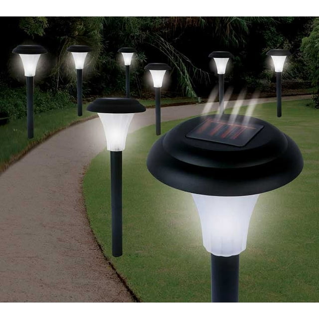 Trademark Global Set of 8 Bright Solar Accent Lights, Cordless