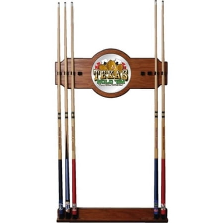 Trademark Global Texas Hold 'em 2 piece Wood and Mirror Wall Cue Rack