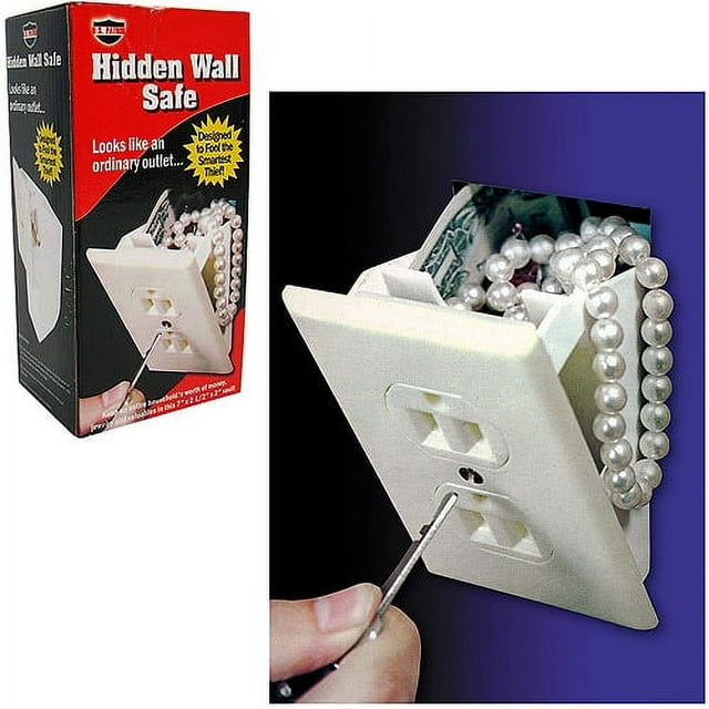 Trademark Hidden Wall Safe with Cutout Saw and Template, 82-558 White