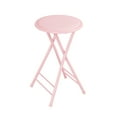 thumbnail image 1 of Lavish Home Backless 24-Inch Folding Stool with 225lb Capacity (Pink), 1 of 9