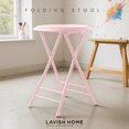 thumbnail image 1 of Lavish Home Backless 24-Inch Folding Stool with 225lb Capacity (Pink), 1 of 8