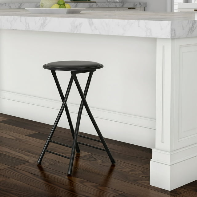 Trademark Home Round Counter Height Bar Stool 24inch Backless