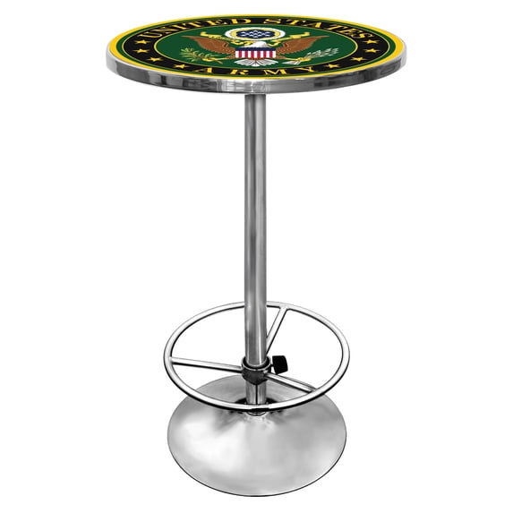 Trademark Hunt Skull 42" Pub Table, Chrome