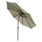 Trademark Innovations 10' Tilt Crank Market Patio Umbrella, Tan