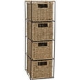 thumbnail image 1 of Trademark Innovations 23 in. Seagrass and Metal 4-Drawer Storage Chest or Side Table, 1 of 3