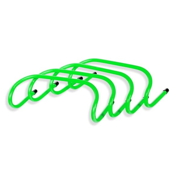 Trademark Innovations 6" Soccer Training Adjustable Agility Speed Training Hurdles (Pack of 4, Light Green)