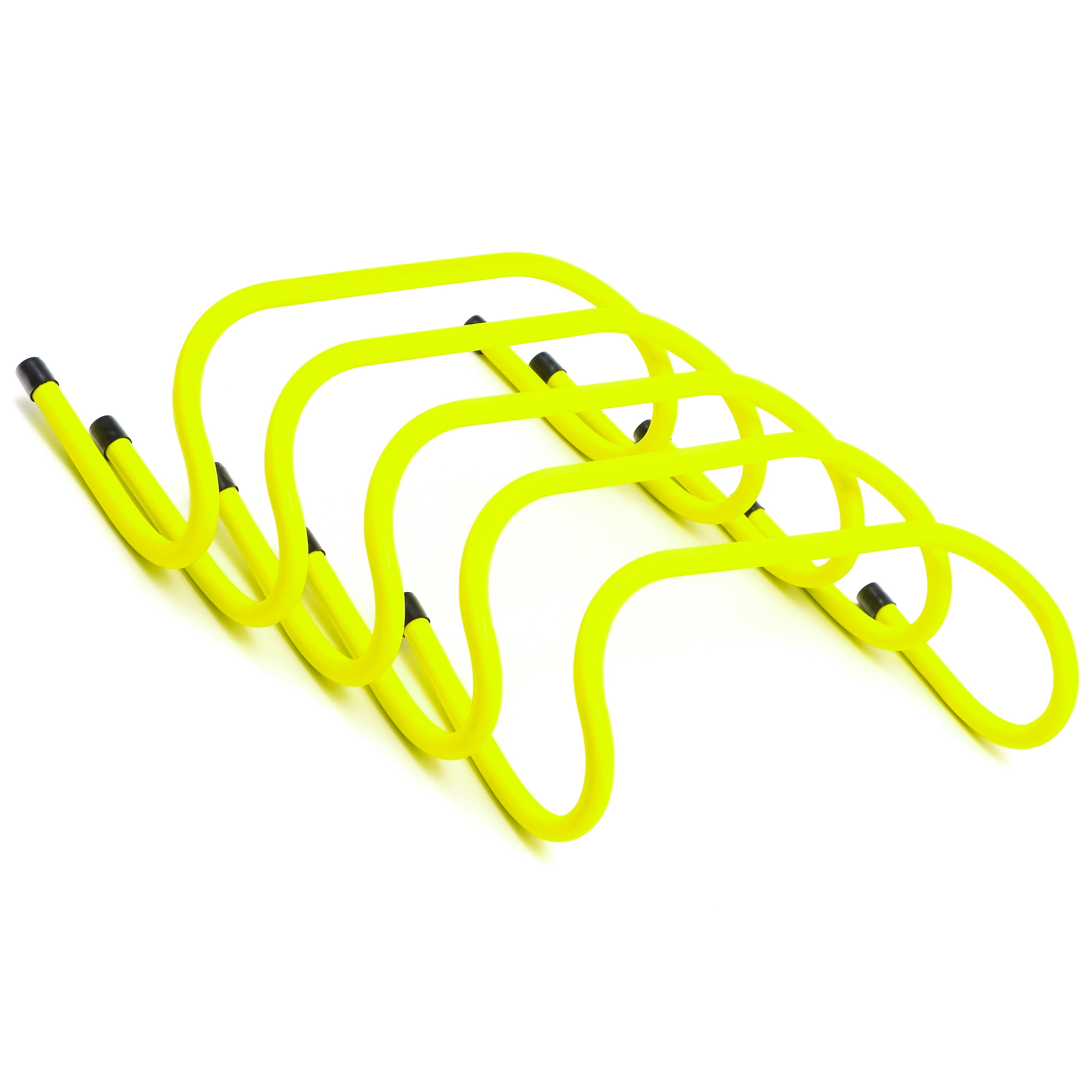 Trademark Innovations 6" Soccer Training Adjustable Agility Speed Training Hurdles (Pack of 5, Lime)