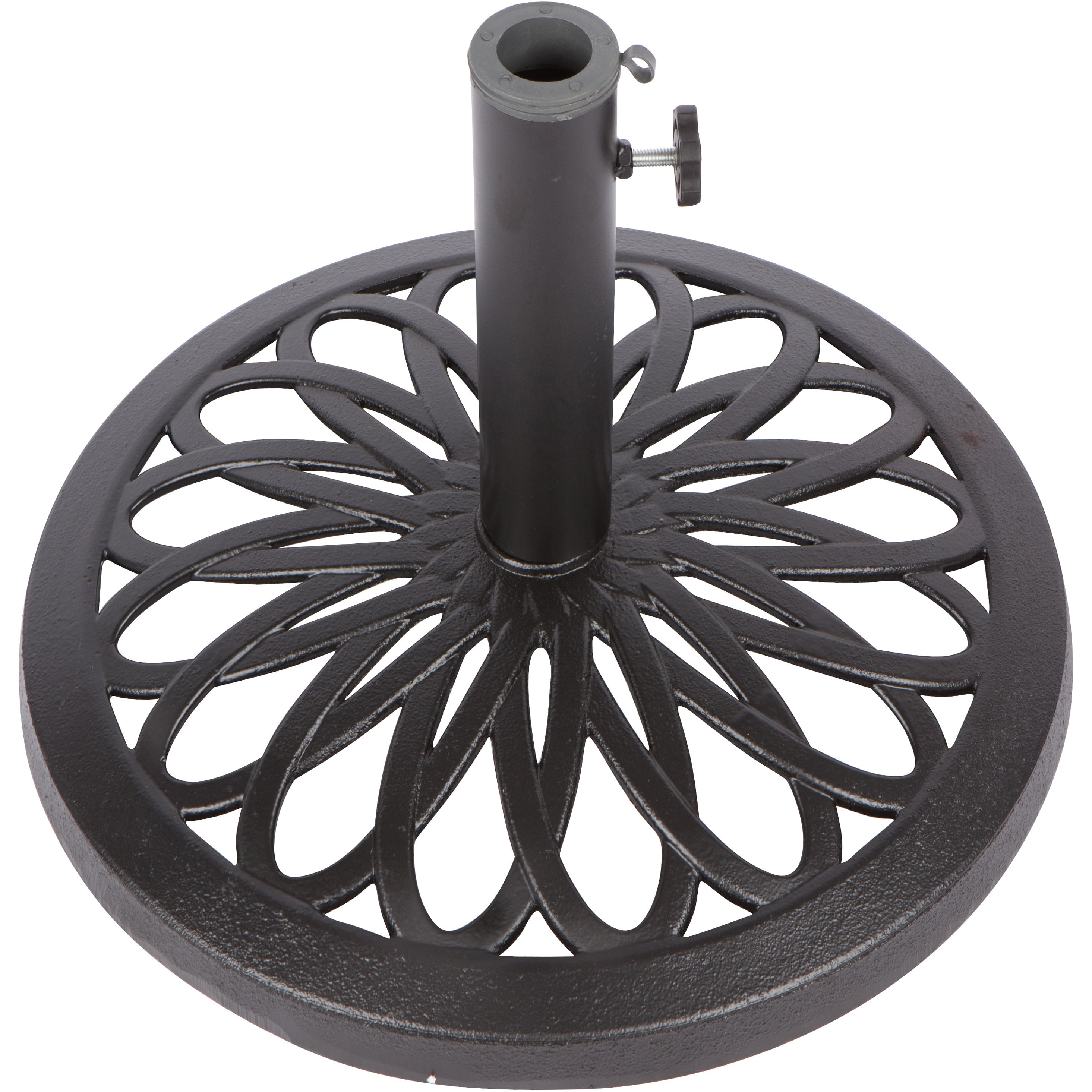 17.5" Black Cast Iron Patio Umbrella Base
