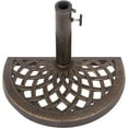 thumbnail image 1 of Trademark Innovations Cast Iron Half Umbrella Base - 17.7 Inch Diameter by  Brown, 1 of 2