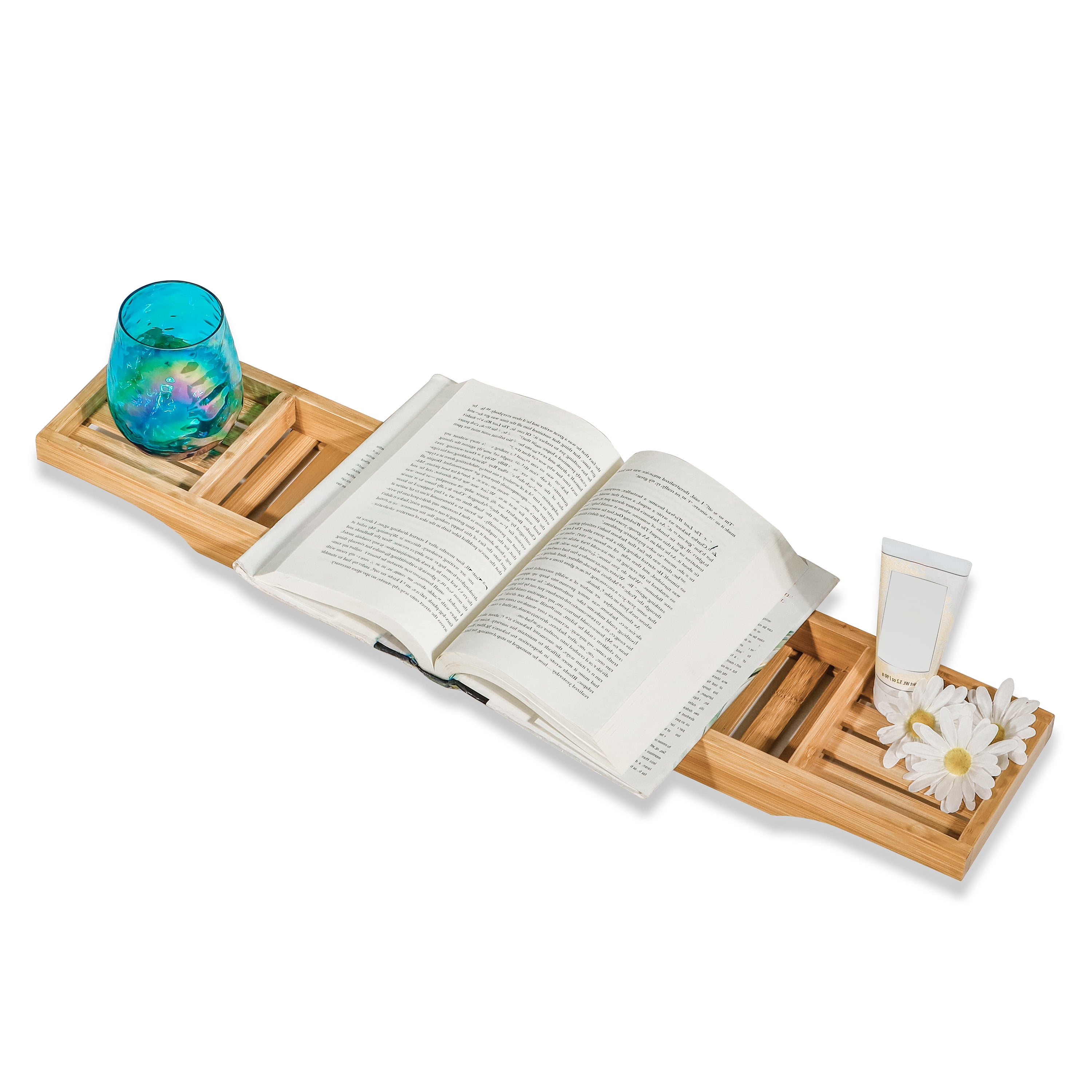 Natural Bamboo Slatted Freestanding Bathtub Tray