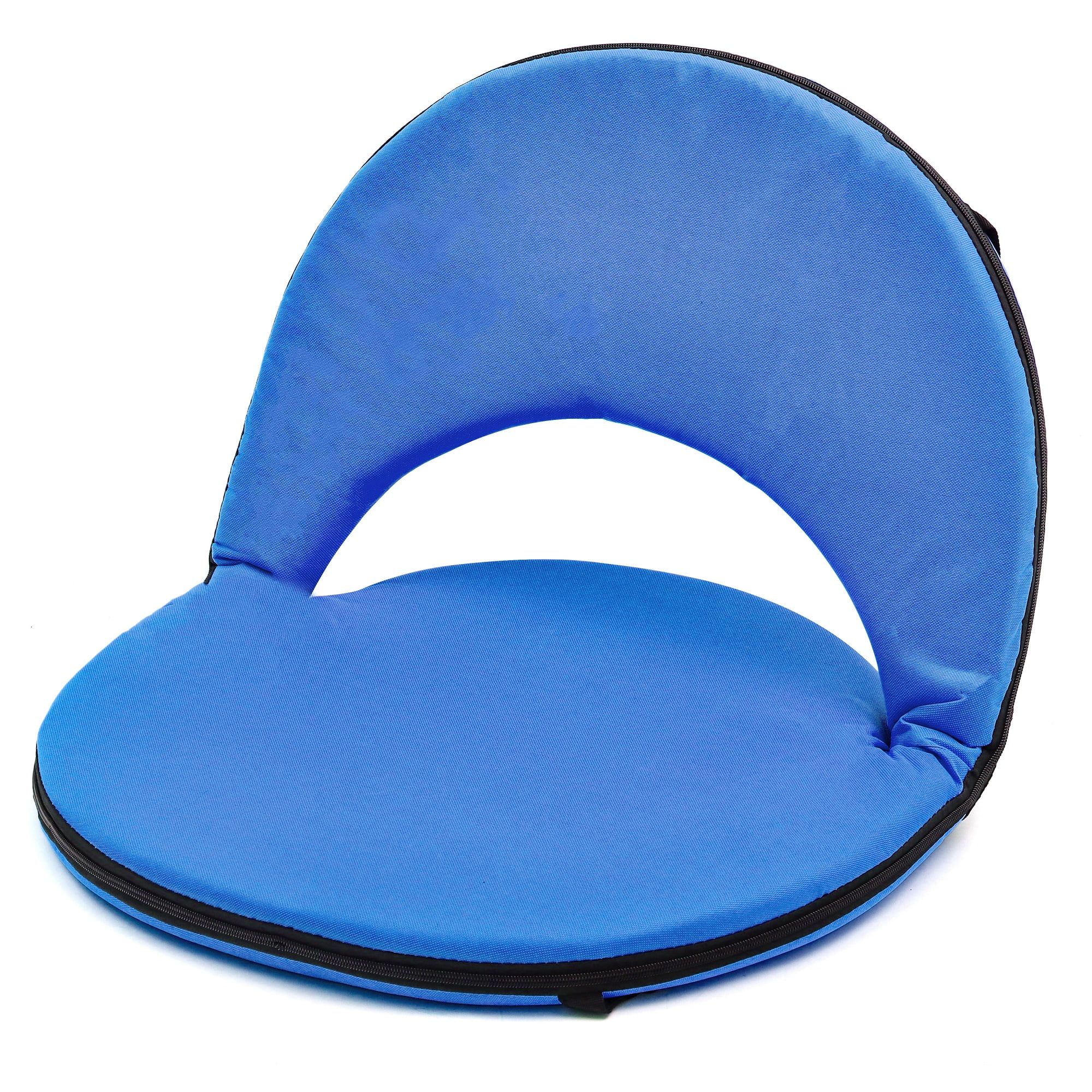 Trademark Innovations Portable Multiuse Adjustable Recliner Stadium Seat Blue Walmart