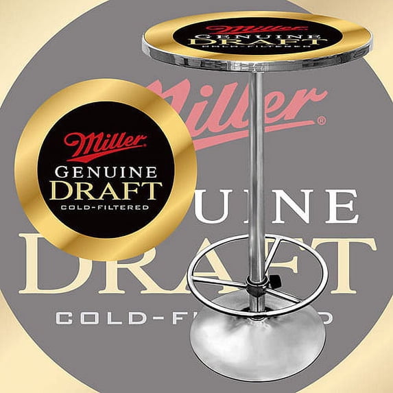 Trademark Miller Genuine Draft 42" Pub Table, Chrome