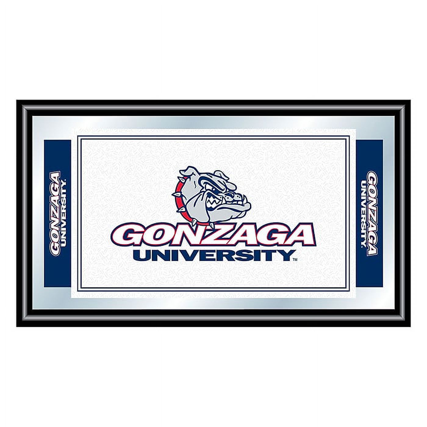 Trademark NCAA 15" x 26" x 3/4" Wooden Logo and Mascot Framed Mirror, Gonzaga University - image 1 of 2