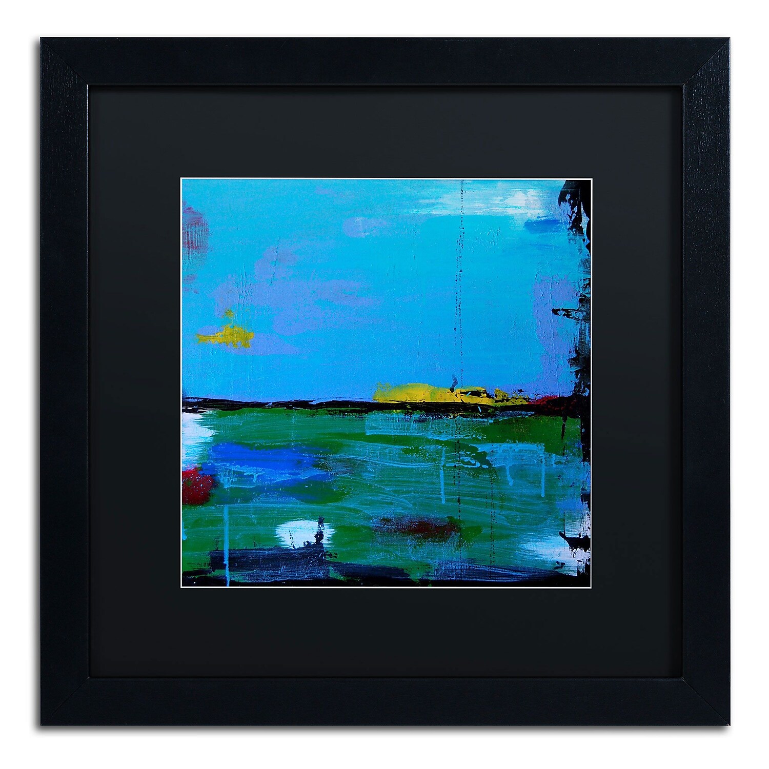 Trademark Nicole Dietz "Sunrise" Art Black Matte With Black Frame 16" x 16" (ND080-B1616BMF)