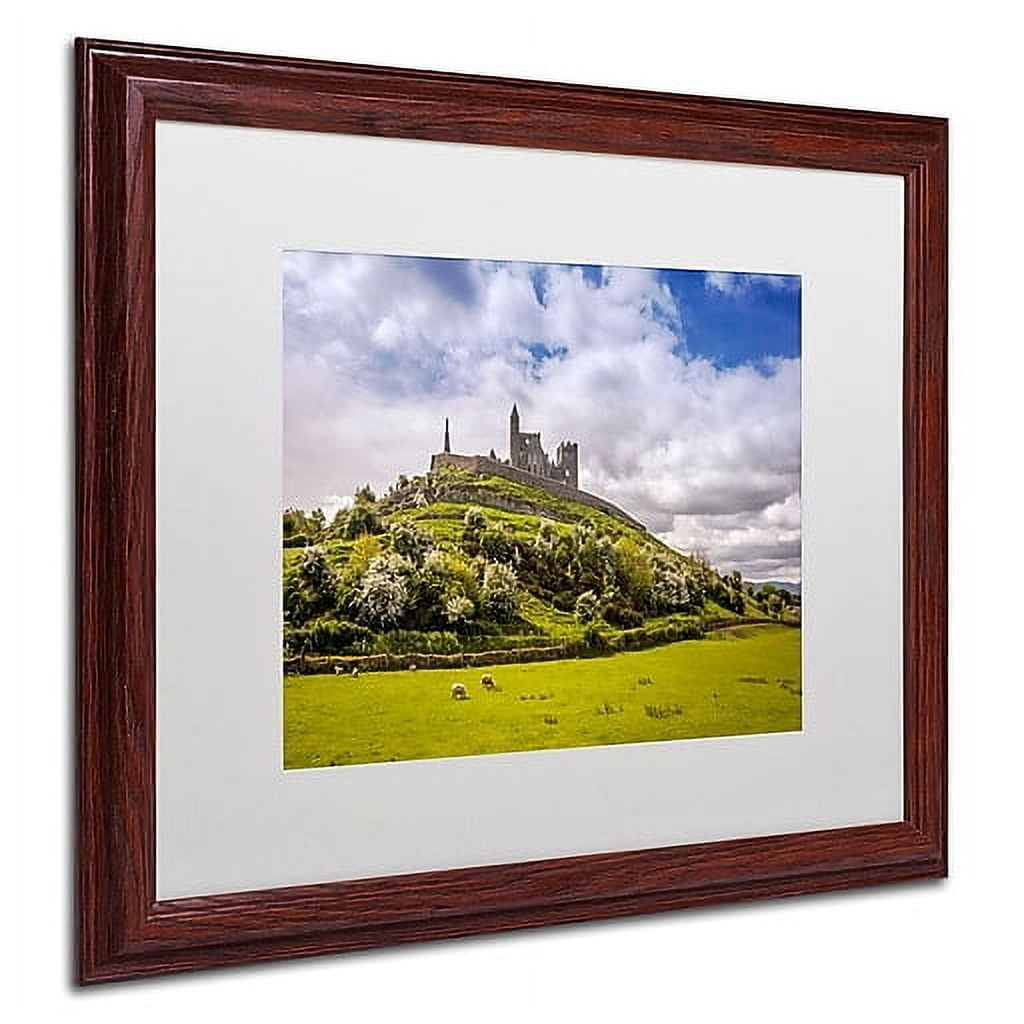 Trademark Pierre Leclerc 'Rock Of Cashel Ireland' Art, White Matte W/Wood Frame, 16' x 20'