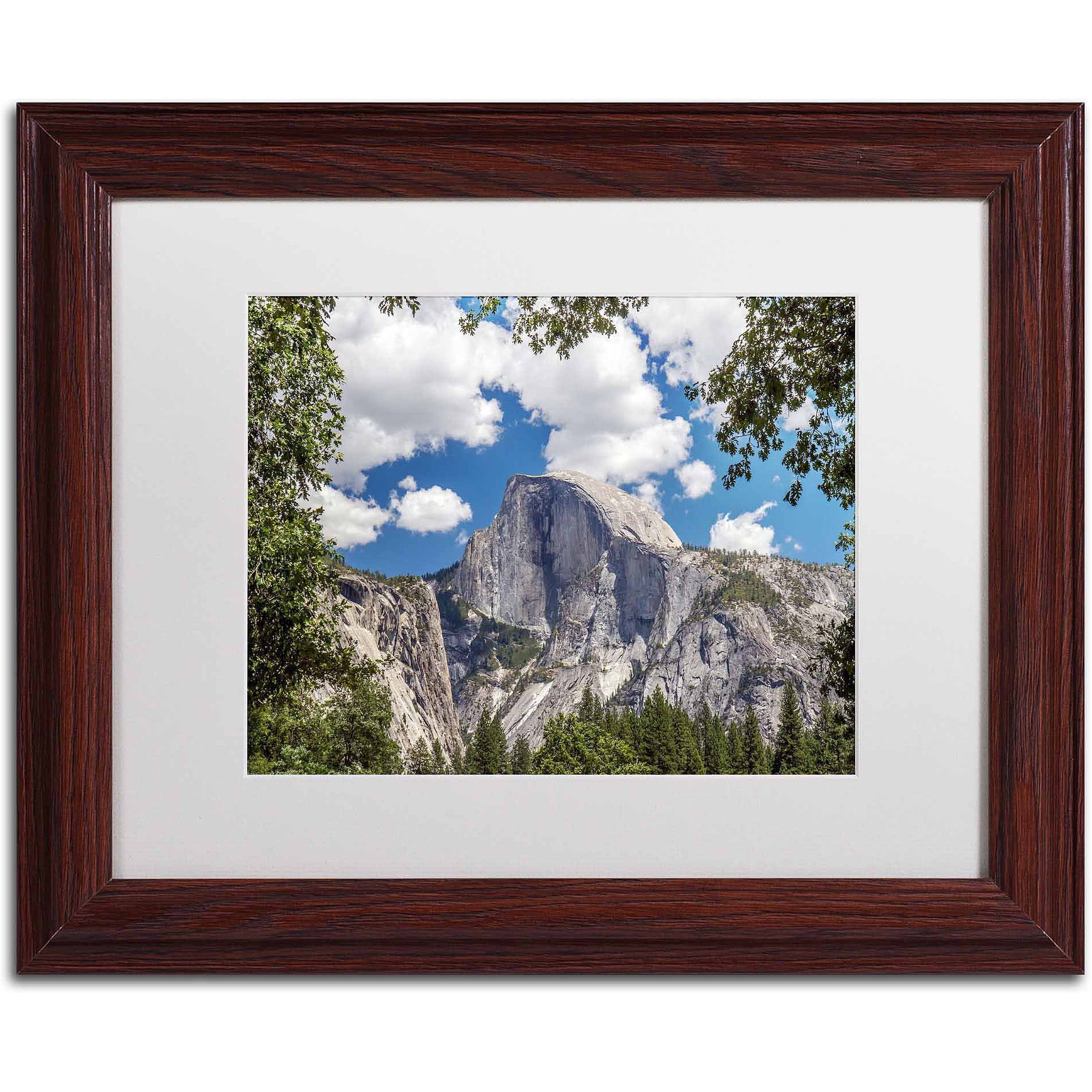 Trademark Pierre Leclerc "Yosemite Half Dome" Art, White Matte W/Wood Frame, 16" x 20"