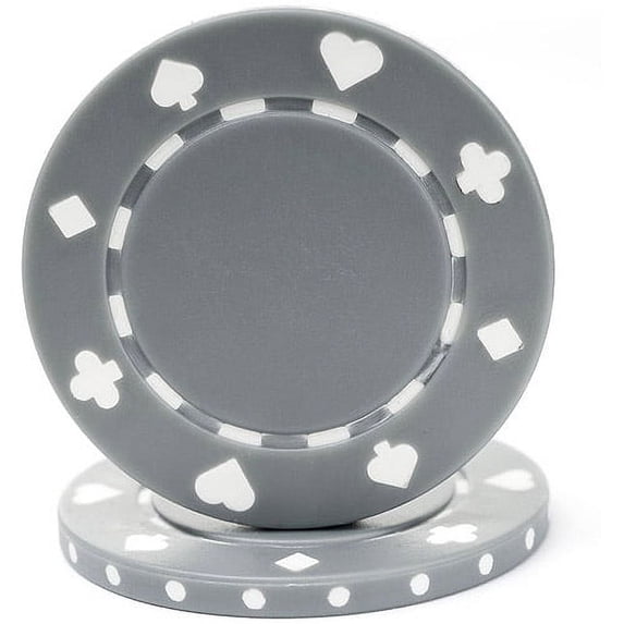 trademark poker 100 suited chip, 11.5gm, gray