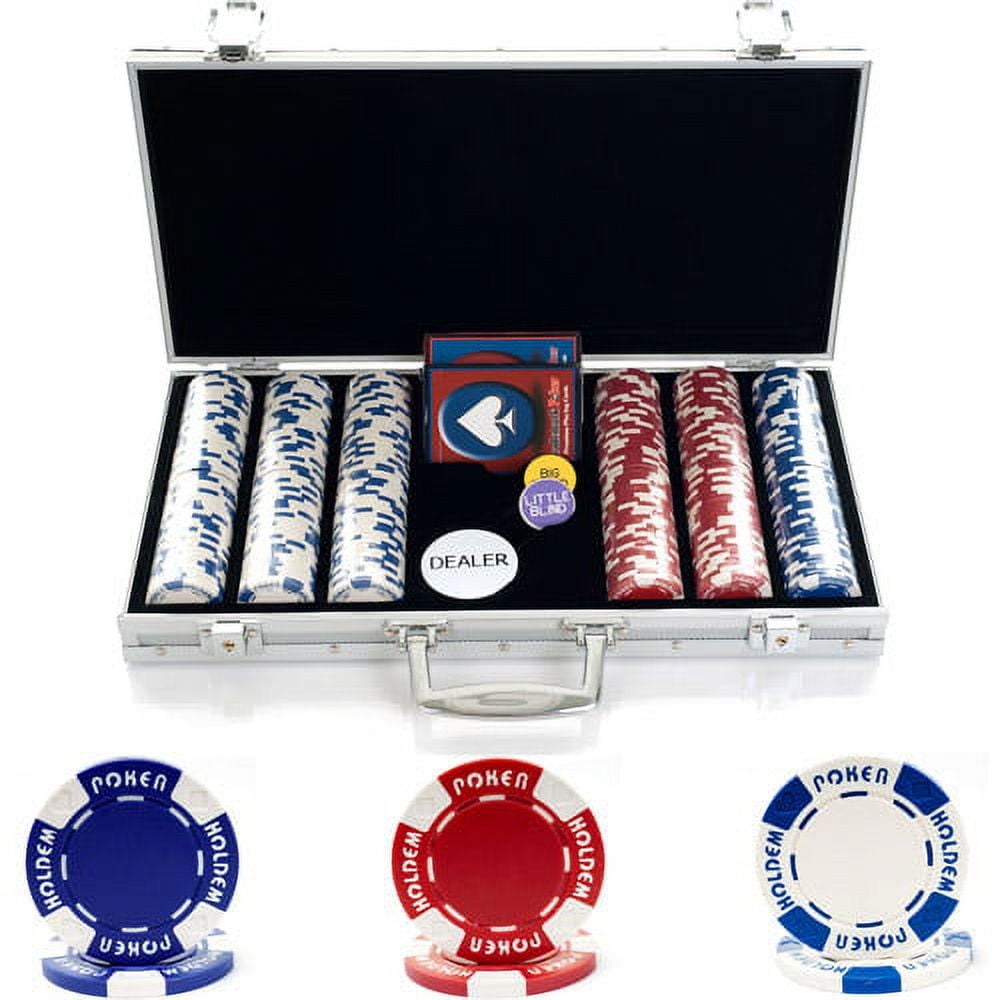 Trademark Poker 300 11.5g Holdem Poker Chip Set With Aluminum Case