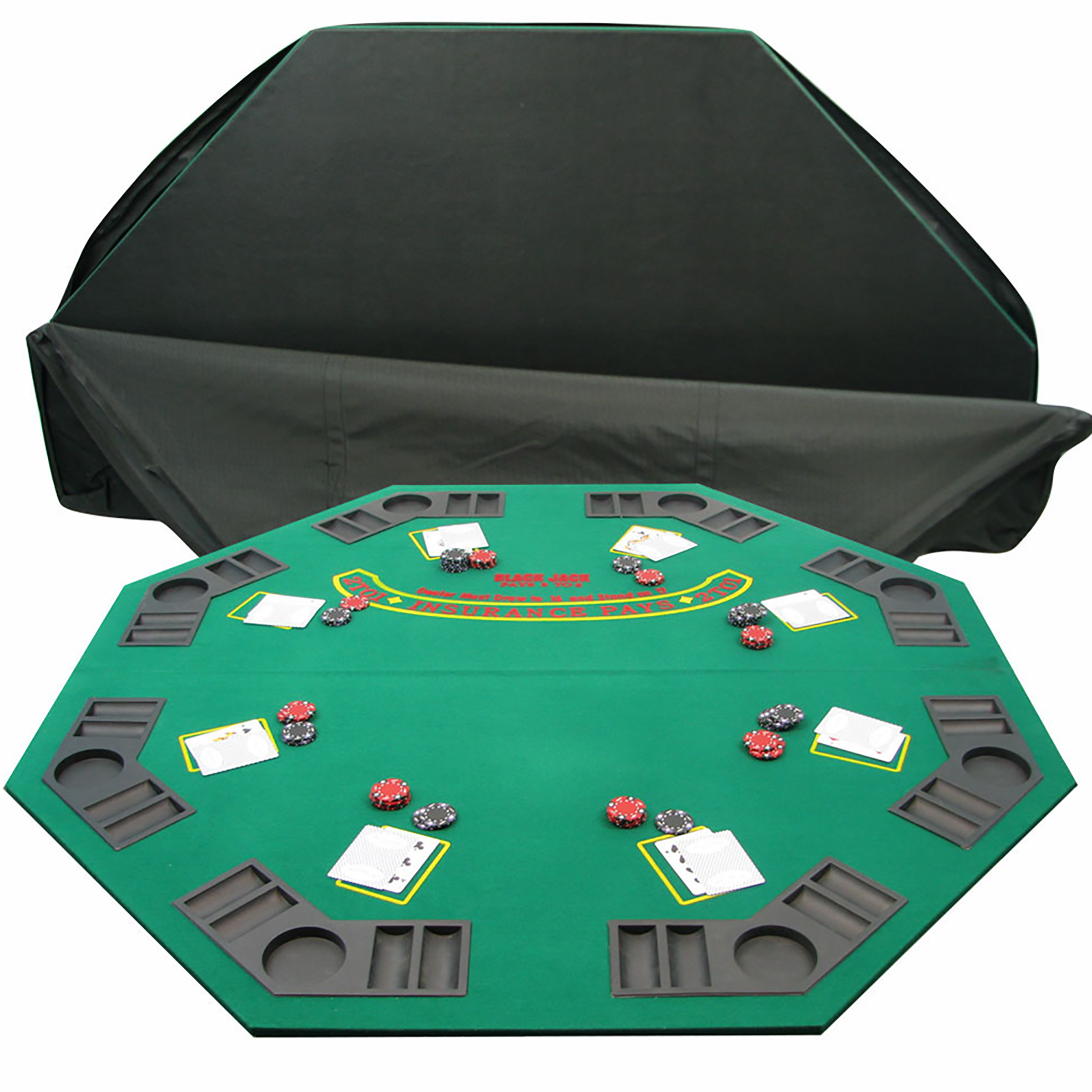 Trademark Poker 48in Wood Folding Poker Table Top with Space for 8 Players - image 1 of 2