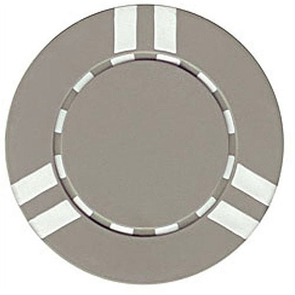 Trademark Poker Dual Striped Clay Composite 100 Poker Chips, 10gm, Gray