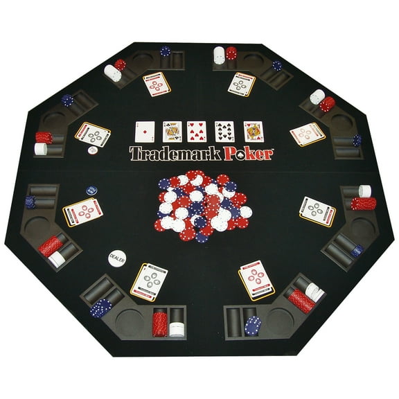 Trademark Poker Foldable Poker Table Felt - 300 Chips and 2 Decks of Cards