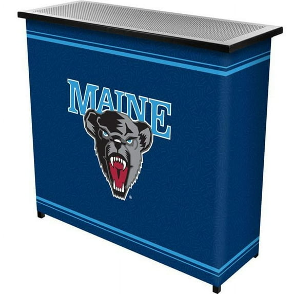 Trademark Poker LRG8000-ME University of MaineT 2 Shelf Portable Bar with Case