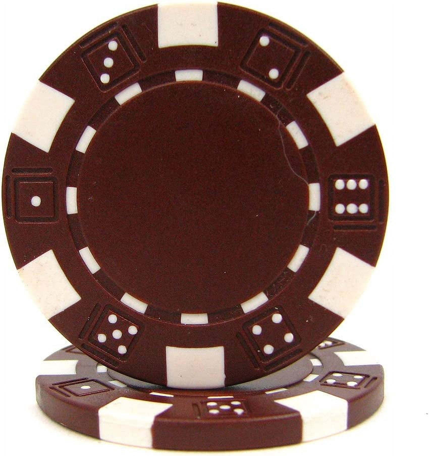 trademark poker 100 striped chip, 11.5gm, brown