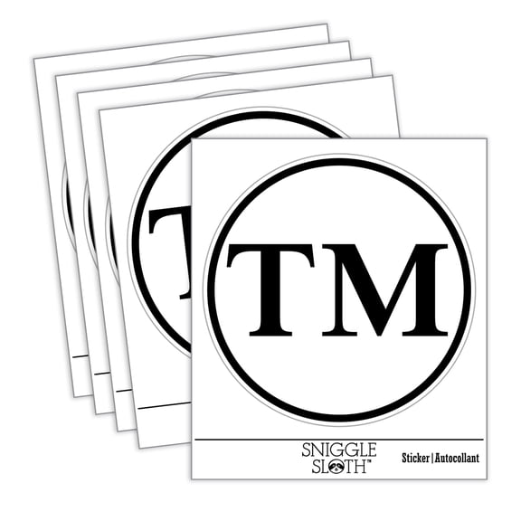 Trademark TM Symbol Car Window Bumper Water Bottle Phone Tablet Laptop Waterproof Vinyl Decal Sticker Set 5-Pack - Gloss Finish - 5.0"