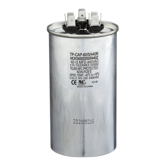 Tradepro 60+5 MFD 440 Volt Round Run Capacitor