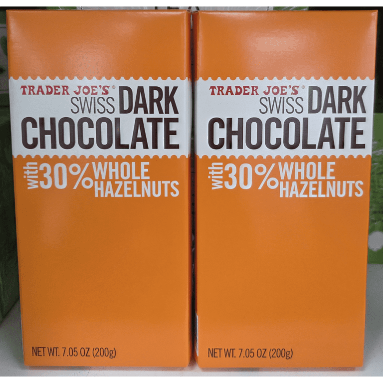 Trader Jo's Swiss Dark Chocolate with 30% Whole Hazelnuts 7oz 200g