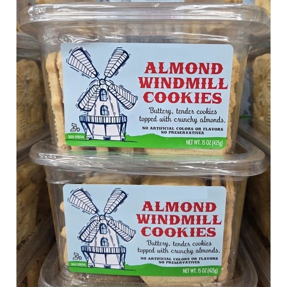 Trader Joe Almond Windmill Cookies 15oz 425g (Two Tubs)