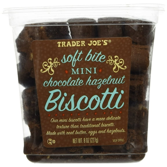Trader Joe`S Soft Bite Mini Chocolate Hazelnut Biscotti Packaging May Vary