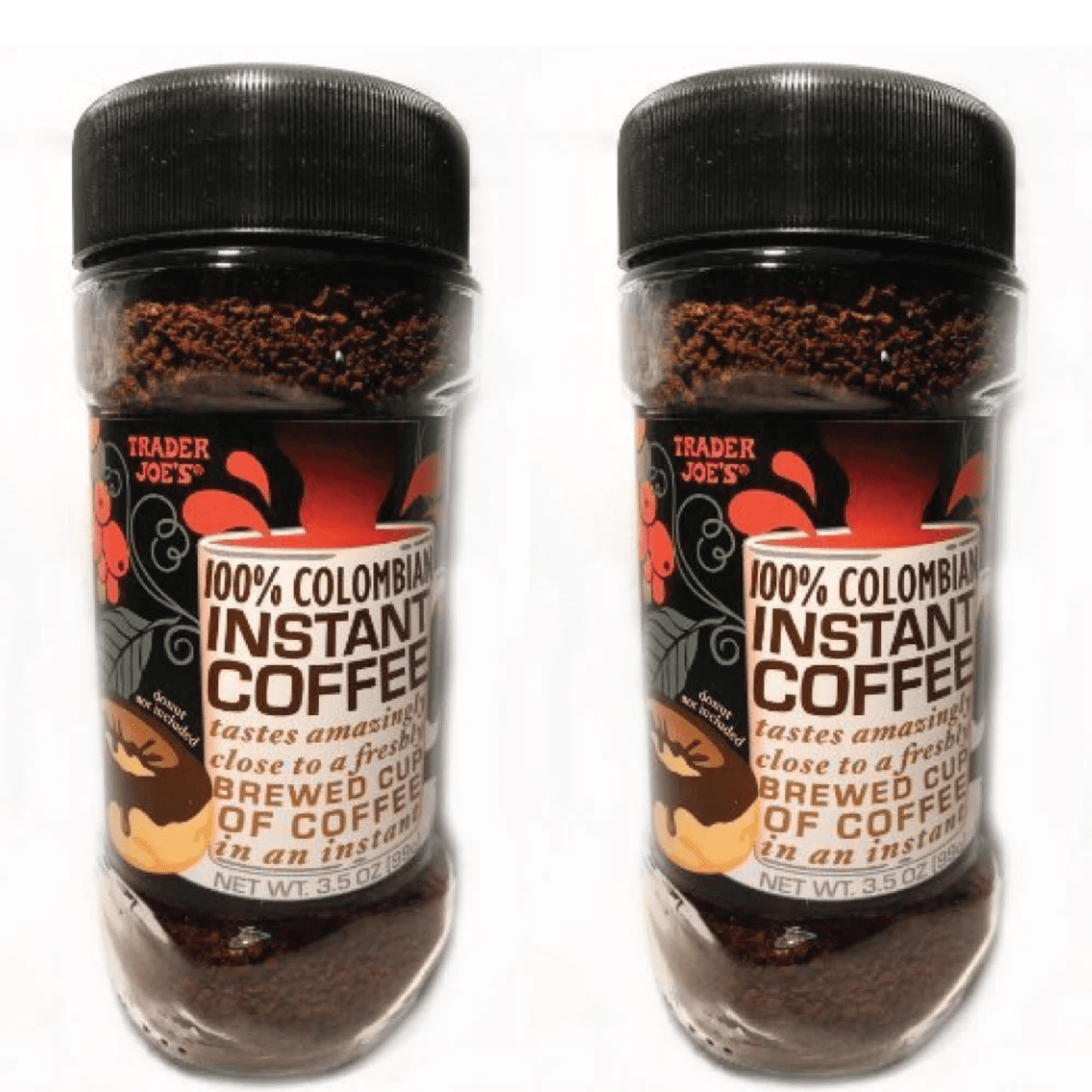 Trader Joe's 100% Colombian Instant Coffee, 3.5oz Pack of 2 - Walmart.com