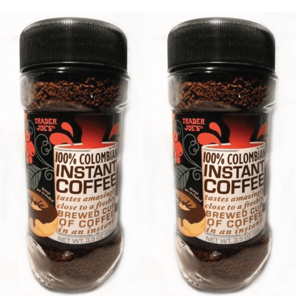 Trader Joe's 100% Colombian Instant Coffee 3.5oz - Pack of 2