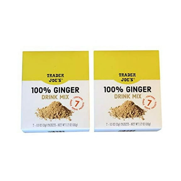 Trader Joe`s 100% Natural Ginger Drink Mix 14 - 0.5oz (15g) Packets.