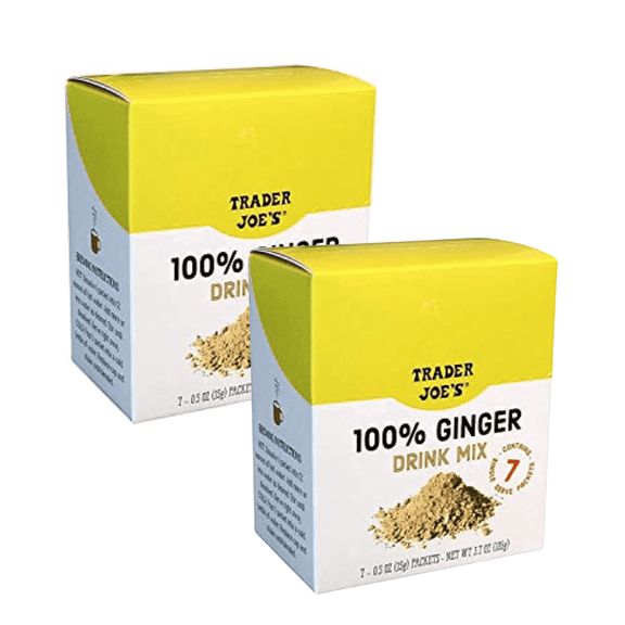 Trader Joe's 100% Natural Ginger Drink Mix 7 - 0.5oz (15g) Packets, 2 Packs