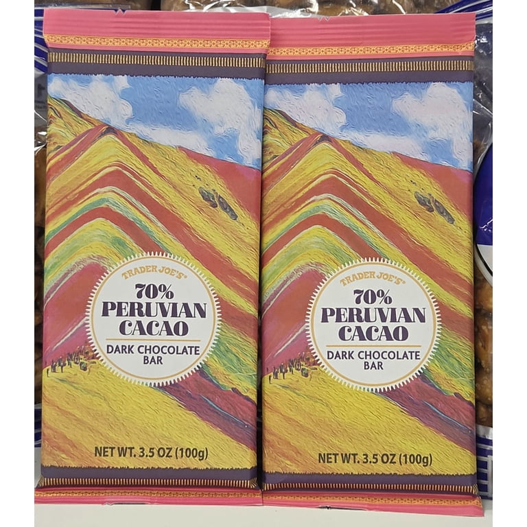 Trader Joe's, Dark Chocolate Bar, 70 Percent Peruvian Cacao, 3.5