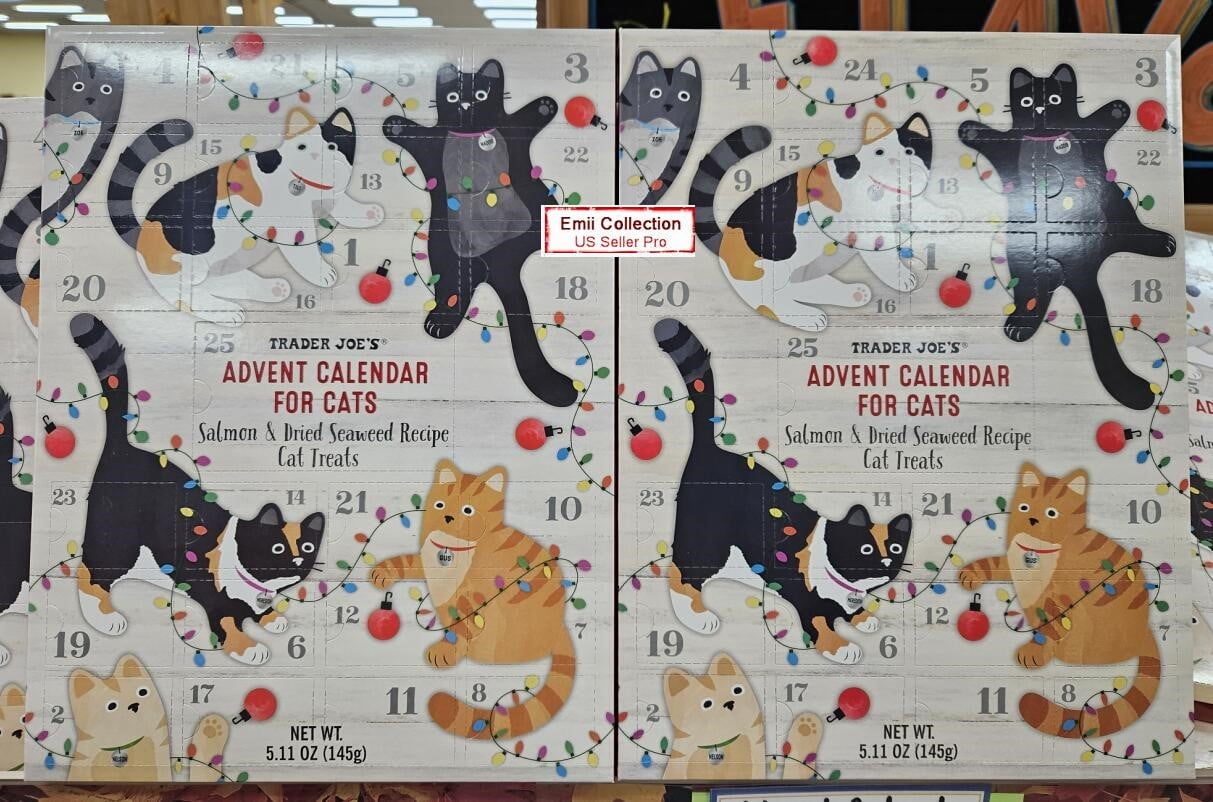 Trader Joe's Advent Cats Calendar Salmon & Dried Seaweed Recipe 5.11oz