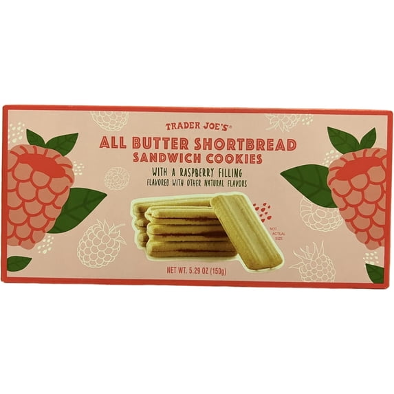 Trader Joe's All Butter Shortbread Sandwich Cookies with a Raspberry Filling (5.29 oz)