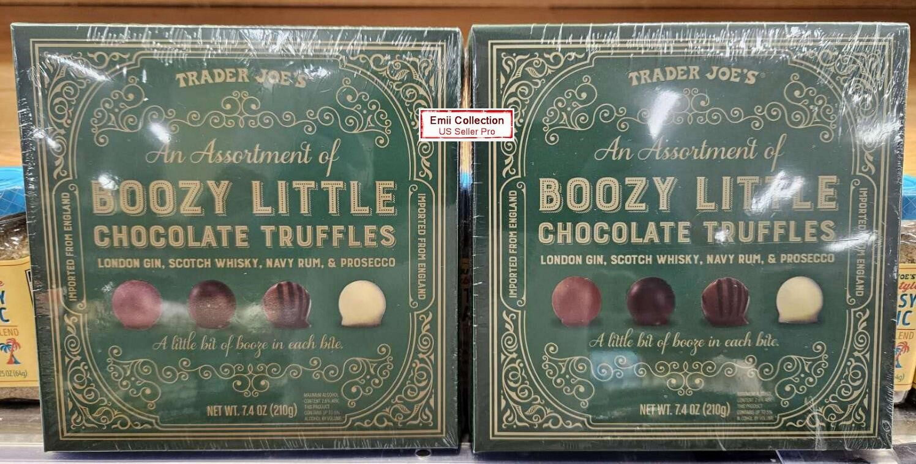 Trader Joe's An Assortment of BOOZY LITTLE Chocolate Truffles 7.4oz