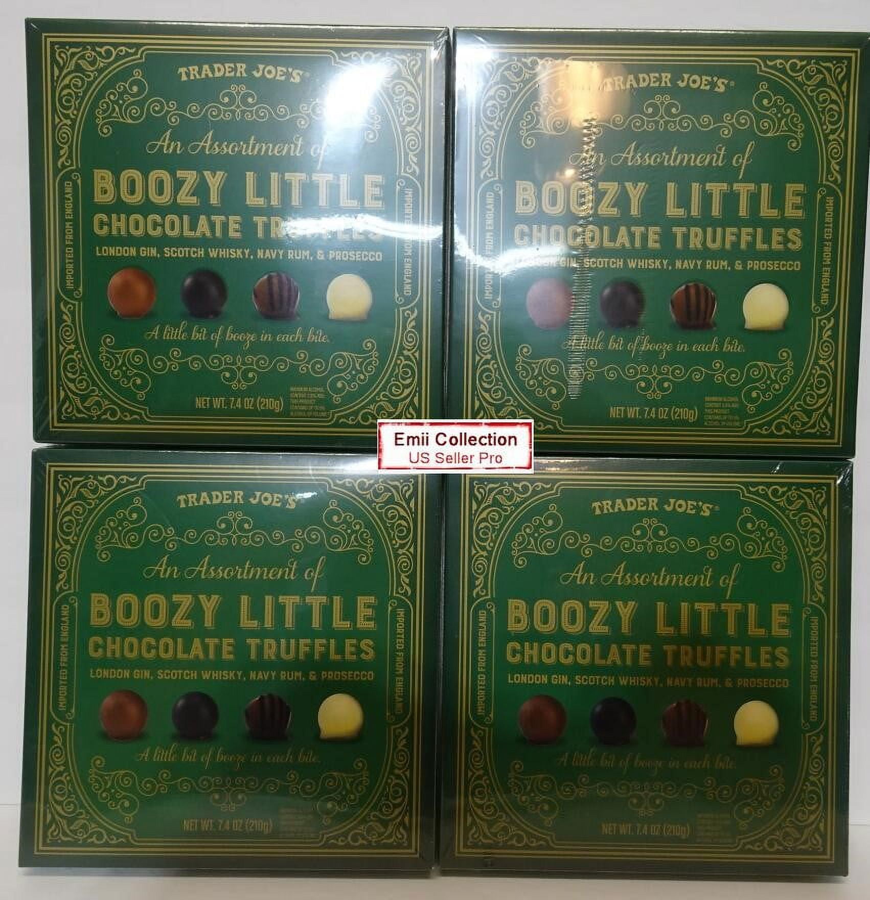 Trader Joe's An Assortment of BOOZY LITTLE Chocolate Truffles 7.4oz
